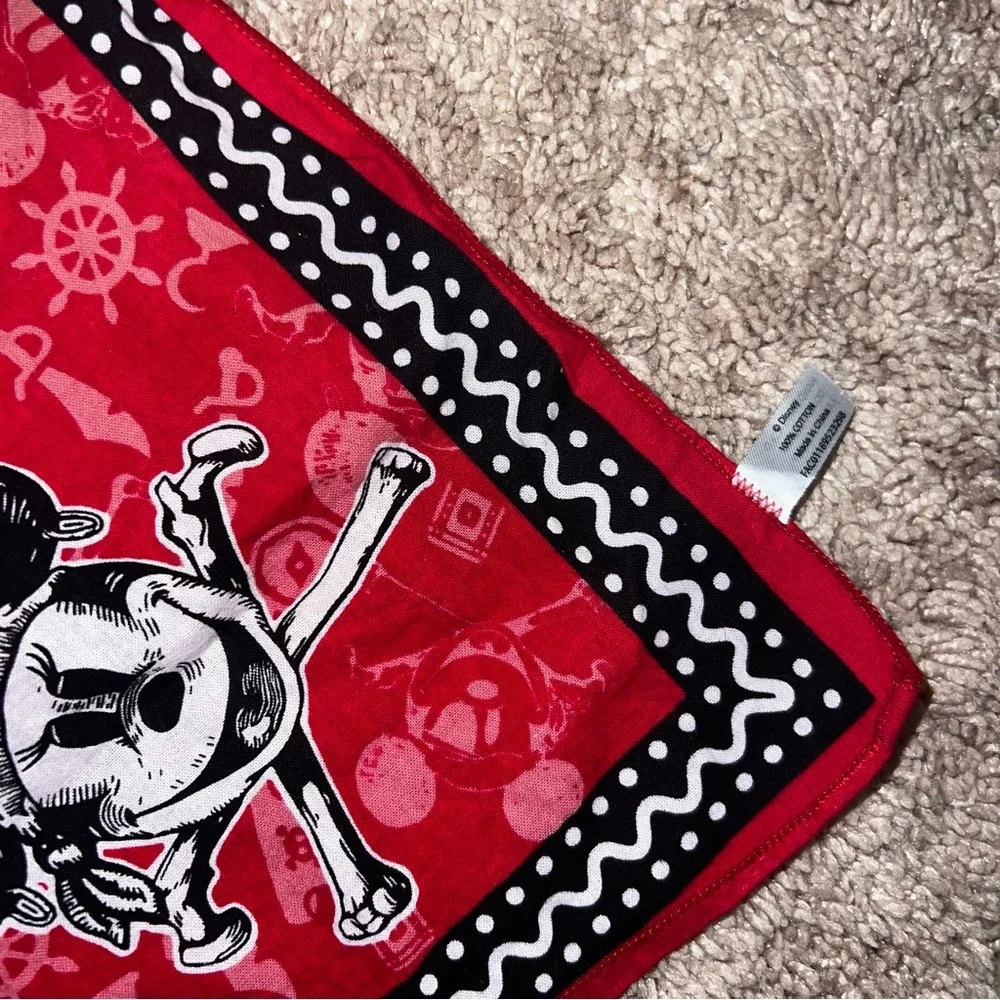 Disney Mickey Mouse Pirate Bandana Disney Cruise 20”x20”